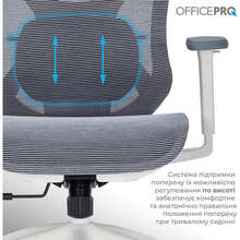 Крісло OFFICEPRO Atlas White/Dark Gray (OC630-W-DG-DG)