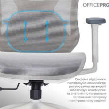 Крісло OFFICEPRO Atlas White/Light Gray (OC630-W-LG-LG)