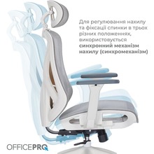 Крісло OFFICEPRO Atlas White/Light Gray (OC630-W-LG-LG)
