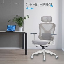 Крісло OFFICEPRO Atlas White/Light Gray (OC630-W-LG-LG)