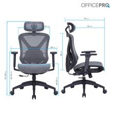 Крісло OFFICEPRO Atlas Black/Dark Gray (OC630-B-DG-DG)