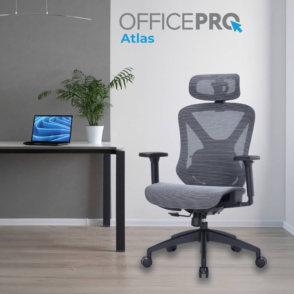 Фото Крісло OFFICEPRO Atlas Black/Dark Gray (OC630-B-DG-DG)