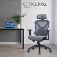 Крісло OFFICEPRO Atlas Black/Dark Gray (OC630-B-DG-DG)