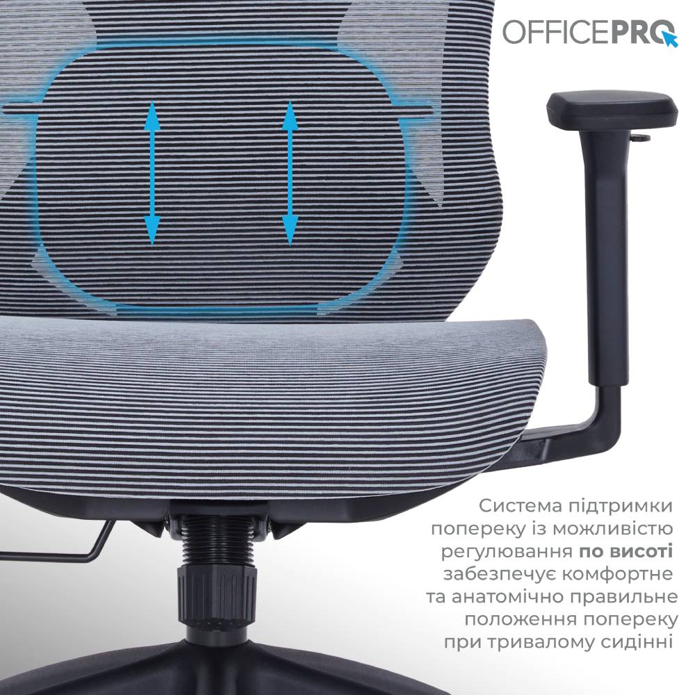 Зображення Крісло OFFICEPRO Atlas Black/Dark Gray (OC630-B-DG-DG)