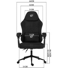 Кресло GT RACER X-2326 Fabric Black/Blue