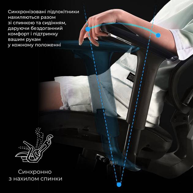 Кресло SIHOO X5C Mesh Black (X5C-301) Основание кресла крестовина с роликами