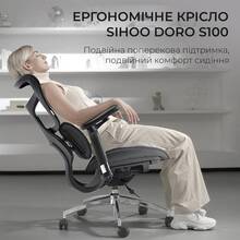 Кресло SIHOO DORO S100 Mesh Black (S100-M301)