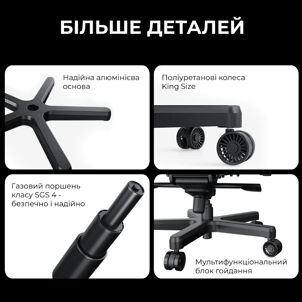У Фокстрот Крісло ANDA SEAT Kaiser 3E XL Dark Grey Fabric (AD23YC-XL-09-GB-CF-G01)