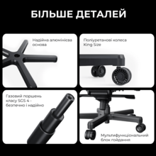 Крісло ANDA SEAT Kaiser 3E XL Dark Grey Fabric (AD23YC-XL-09-GB-CF-G01)