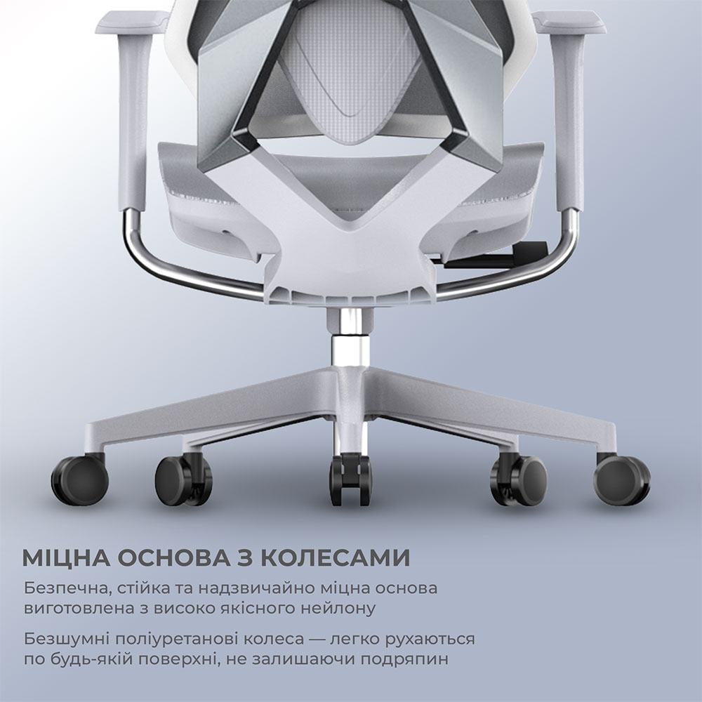 Огляд Крісло SIHOO Xallking X5C Mesh Grey (X5FC-N101)