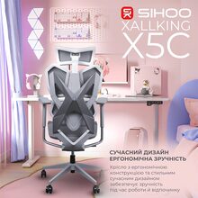 Крісло SIHOO Xallking X5C Mesh Grey (X5FC-N101)