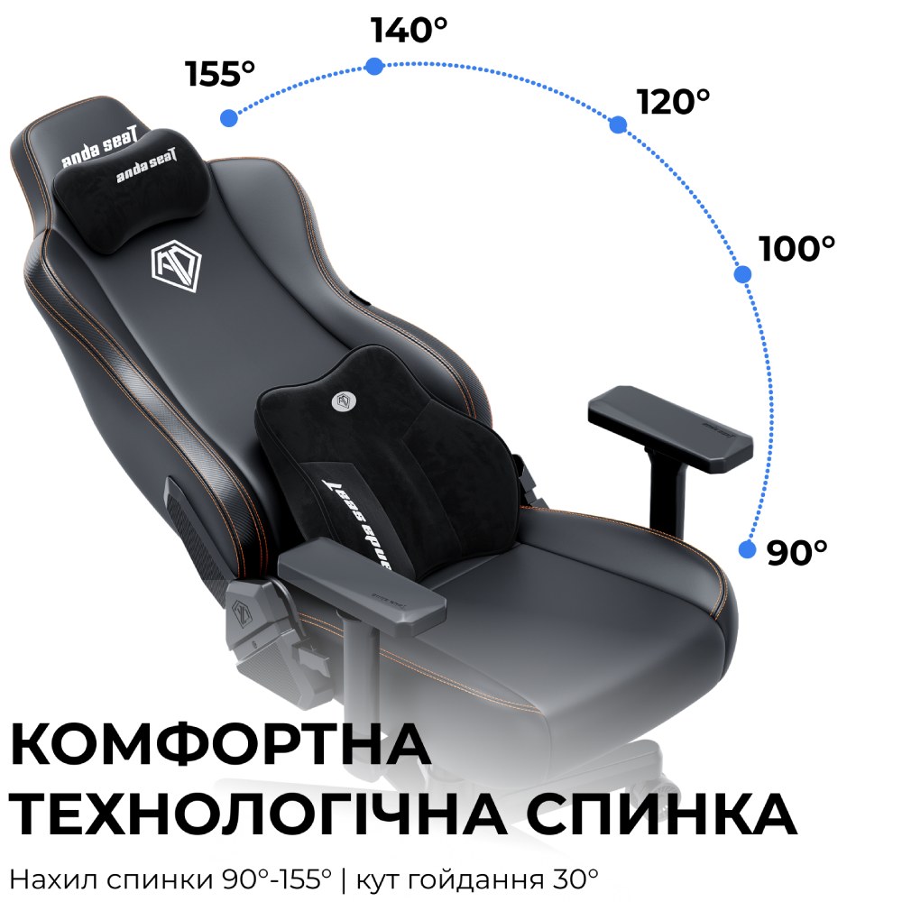 Зображення Крісло ANDA SEAT Kaiser 3E XL Grey Fabric (AD23YC-XL-09-G-CF-G01)