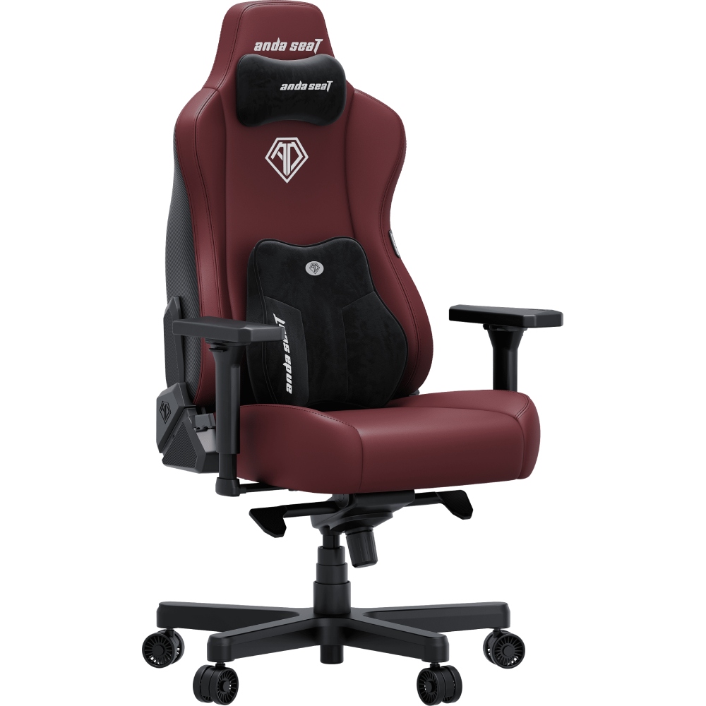 Крісло ANDA SEAT Kaiser 3E XL Maroon PVC (AD23YC-XL-09-A-PV/C-A01) Додатково Активне сидіння; Бічна підтримка спини; Поперекова підтримка; Посилена основа; Прогумовані ролики
