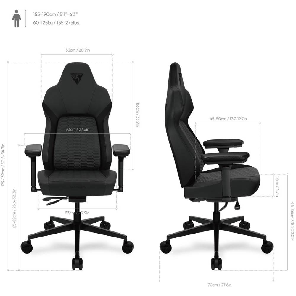 Заказать Кресло TX3 Core Smart Racer Black (TEGC-2069101.11)