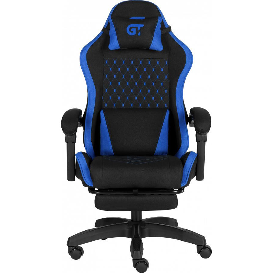 Крісло GT RACER X-2339 Fabric Black Blue Крісло GT RACER X-2339 Fabric Black Blue