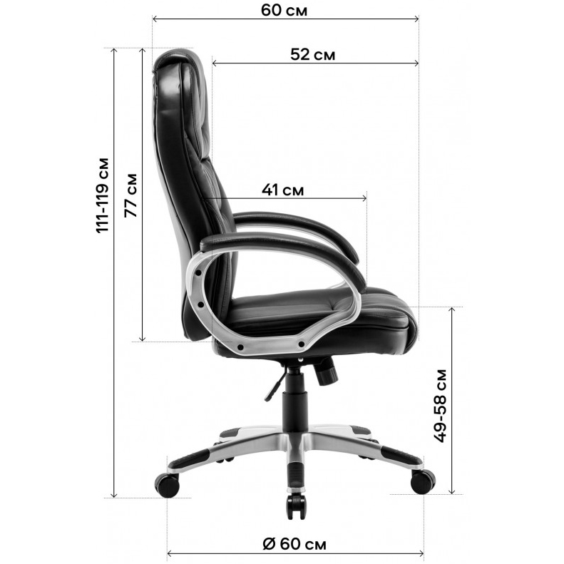 Крісло GT RACER X-2852 Classic Fabric Black Матеріал оббивки тканина
