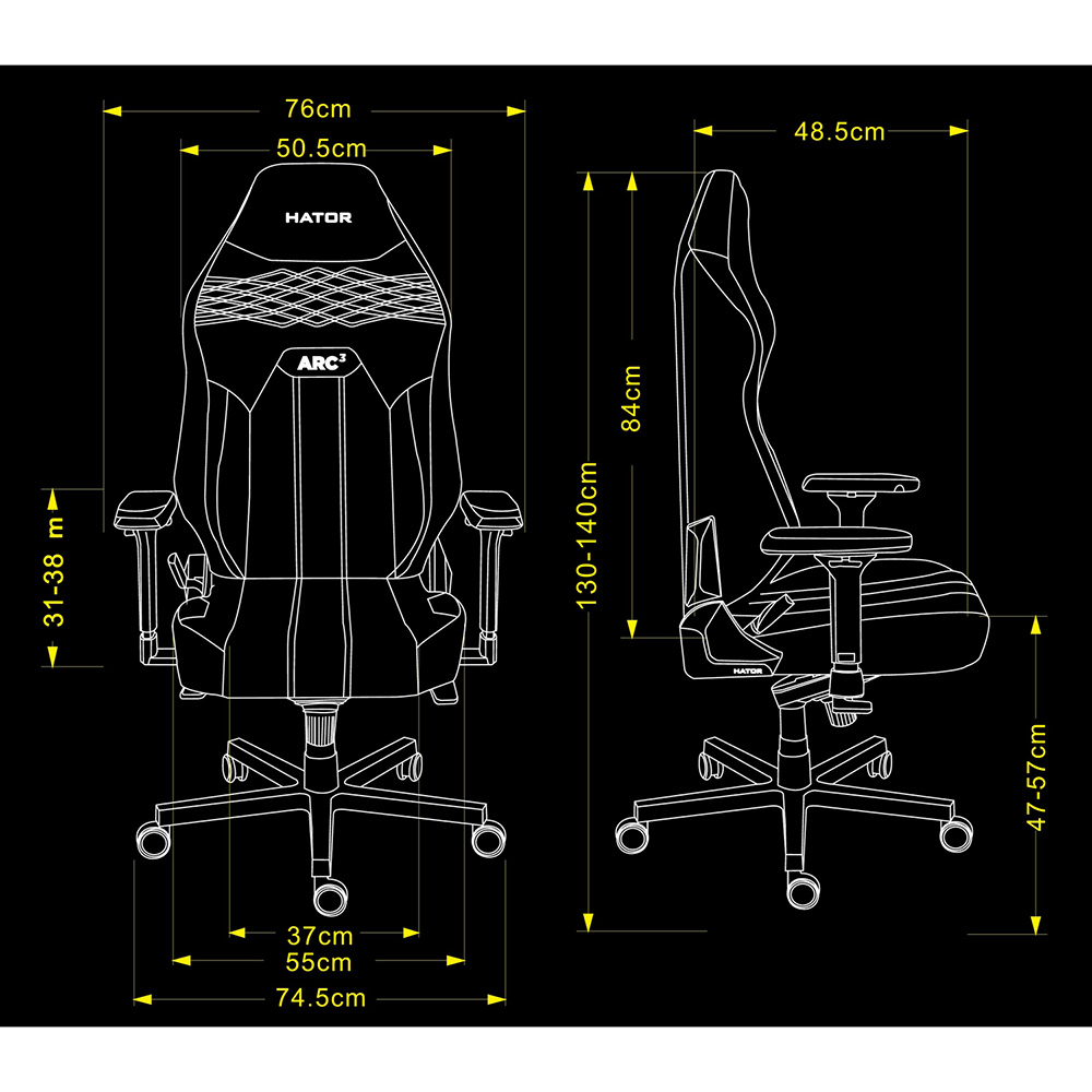 Кресло HATOR Arc 3 L Velour Black (HTC3440L) В Фокстрот Кресло HATOR Arc 3 L Velour Black (HTC3440L)