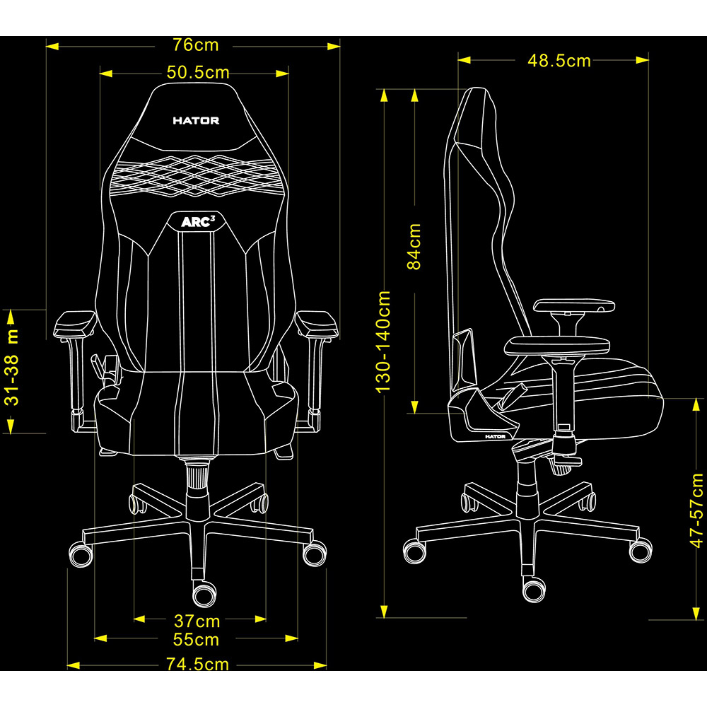 Кресло HATOR Arc 3 L Velour Orange (HTC3449L) Внешний вид Кресло HATOR Arc 3 L Velour Orange (HTC3449L)