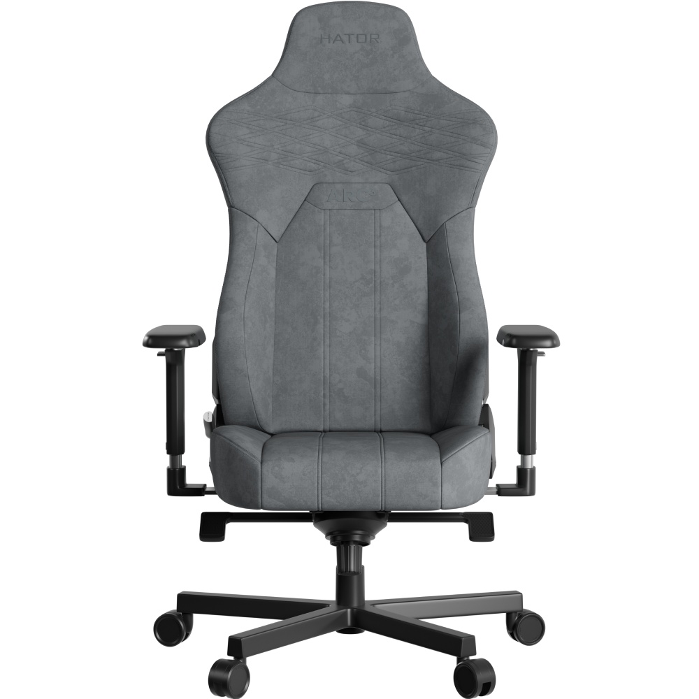 Крісло HATOR Arc 3 XL Velour Grey (HTC3446XL) Додатково Максимальний кут нахилу спинки 170 °; Магнітна подушка; 4D-підлокітники з магнітними накладками Flip'n'Chill; Надм'які колеса 75 мм HATOR SoftRide+; Газліфт SGS класу 4; NFC custom TAG system у спинці для збереження персональної мітки