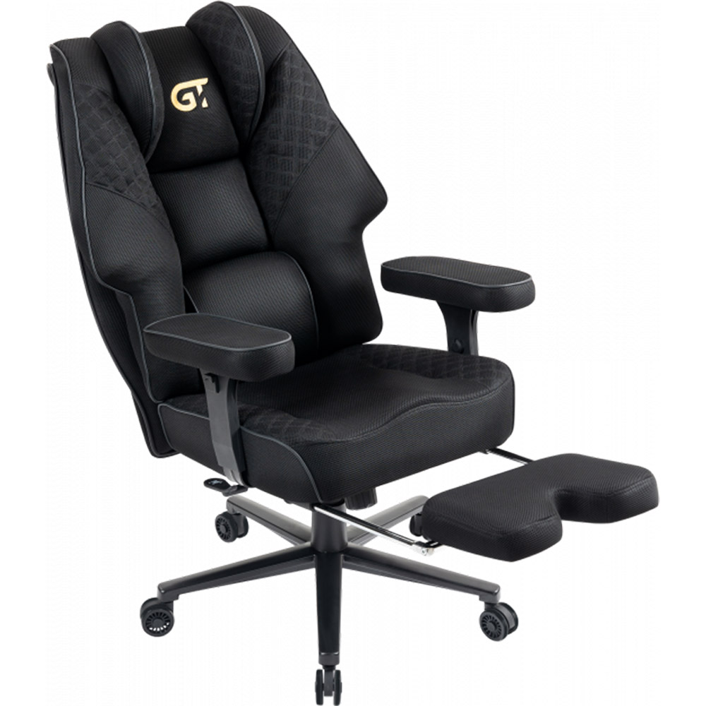 Кресло GT RACER X-7482 Fabric Black XL Основание кресла крестовина с роликами