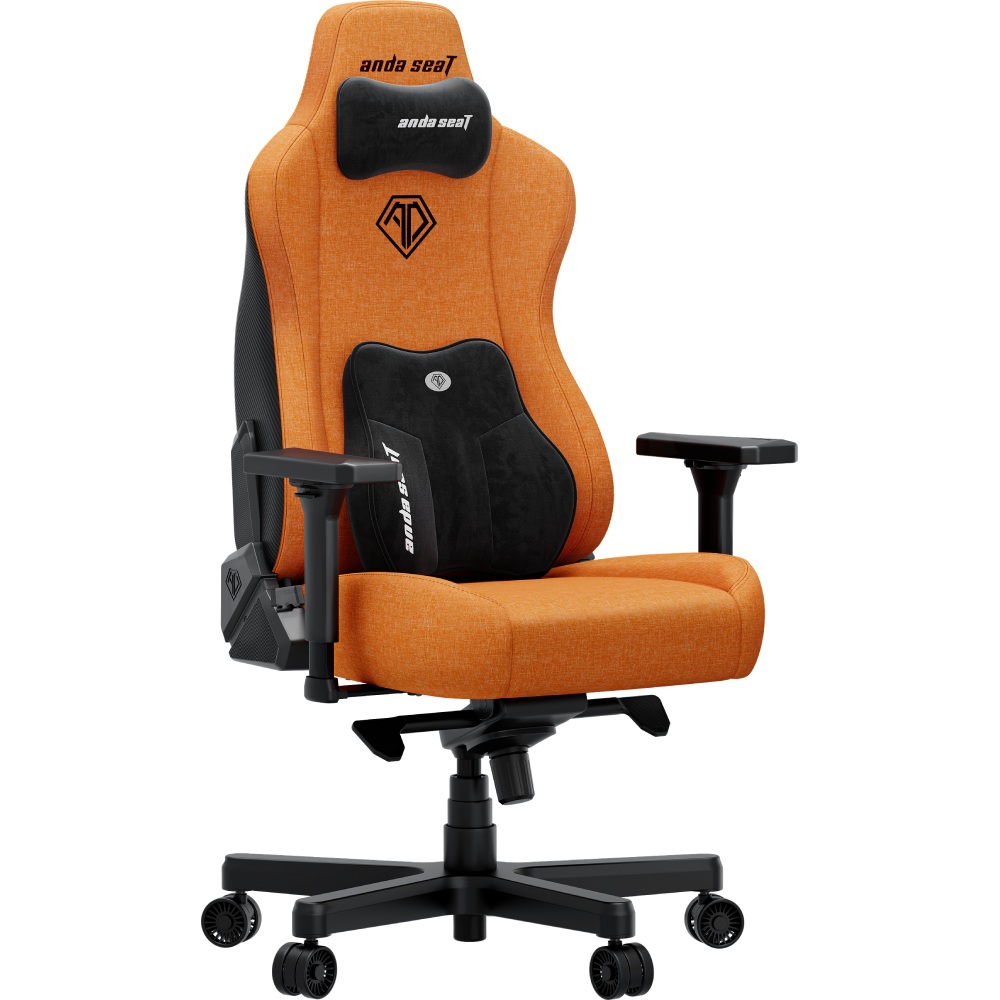 Кресло ANDA SEAT Kaiser 3E XL Orange Fabric (AD23YC-XL-09-O-CF-O01) Дополнительно Активное сиденье; Боковая поддержка спины; Поясничная поддержка; Усиленная основа; Прорезиненные ролики