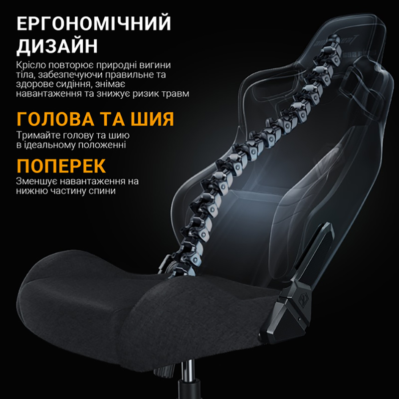 В Украине Кресло ANDA SEAT Kaiser Frontier Fabric Black Size XL (AD12YXL-17-B-F-B02)