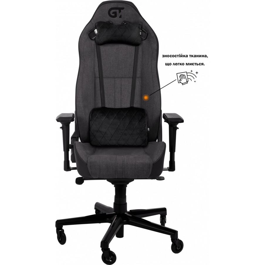Внешний вид Кресло GT RACER X-8009 Fabric Dark Gray/Black