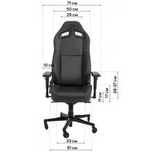 Кресло GT RACER X-8009 Fabric Dark Gray/Black