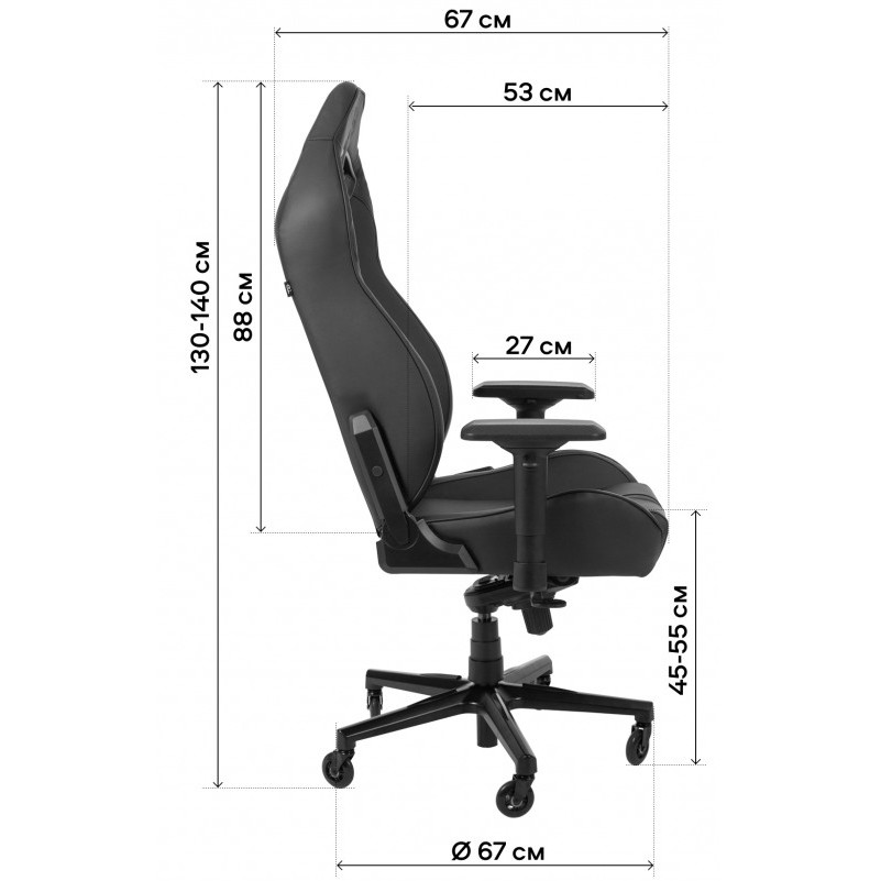 В интернет магазине Кресло GT RACER X-8009 Fabric Dark Gray/Black