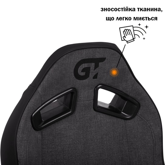 Фото Кресло GT RACER X-8009 Fabric Dark Gray/Black