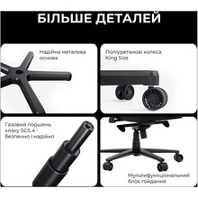 Кресло ANDA SEAT Novis Plus XL Fabric Grey (AD23YC-XL-01-G-F-G04)
