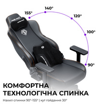 Кресло ANDA SEAT Novis Plus XL Fabric Dark Grey (AD23YC-XL-01-GB-F-G04)