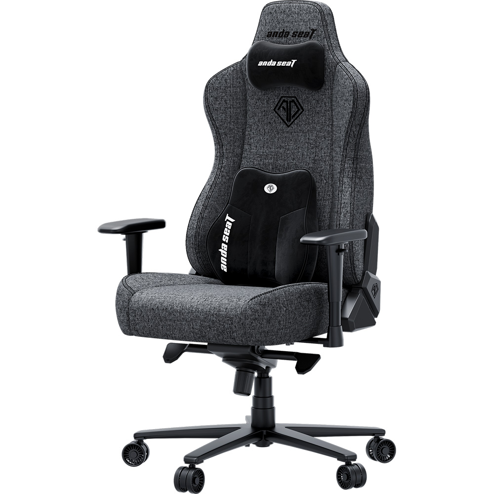 Кресло ANDA SEAT Novis Plus XL Fabric Dark Grey (AD23YC-XL-01-GB-F-G04) Дополнительно Активное сиденье; Боковая поддержка спины; Поясничная поддержка; Усиленная основа; Прорезиненные ролики