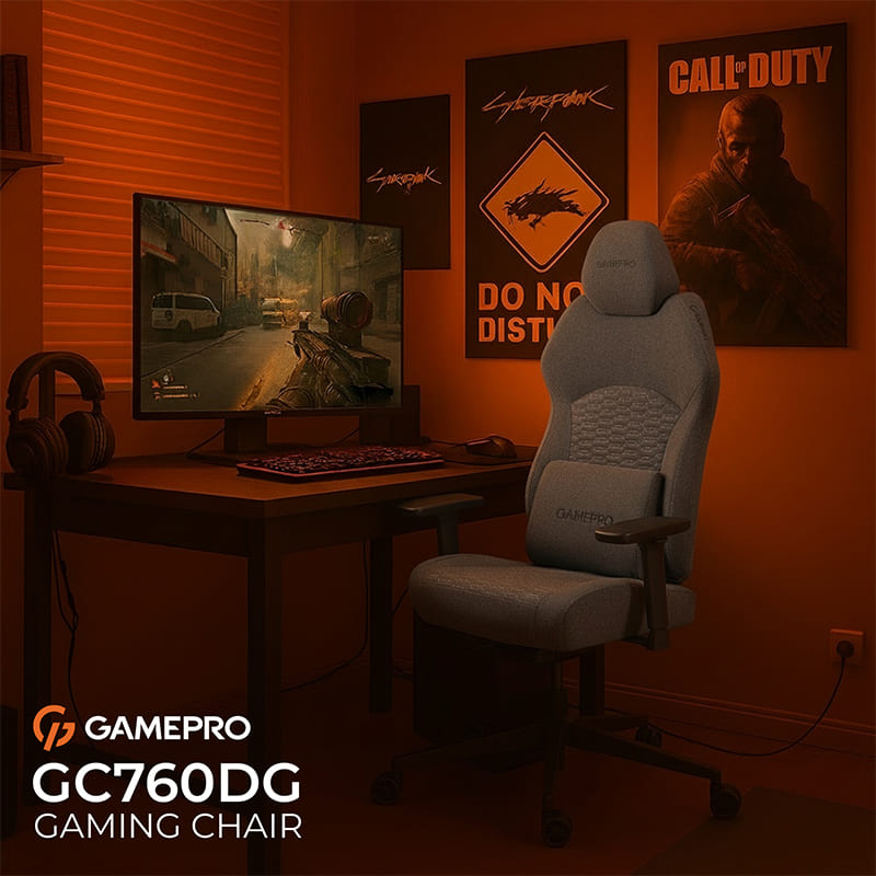 Зображення Крісло GAMEPRO GC760DG Dark Grey Fabric