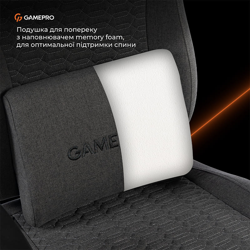 У Фокстрот Крісло GAMEPRO GC760DG Dark Grey Fabric