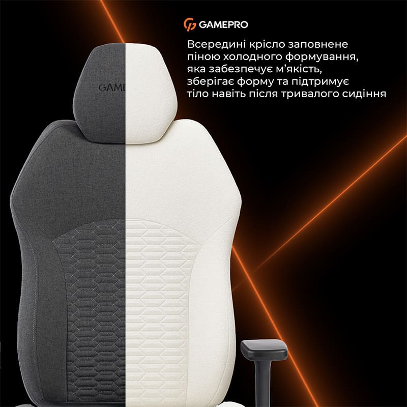 Фото 15 Крісло GAMEPRO GC760DG Dark Grey Fabric