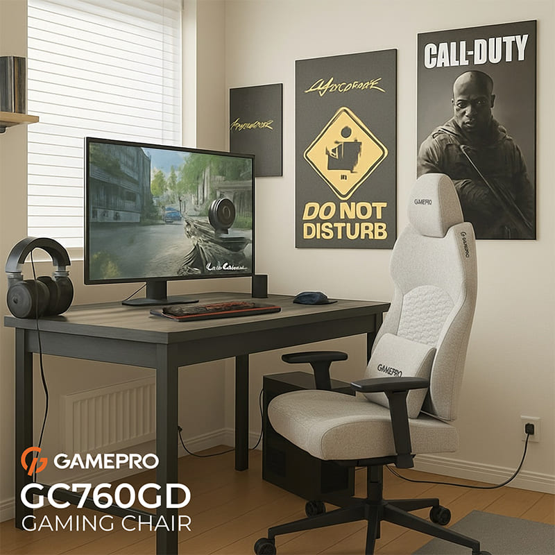 Фото 15 Кресло GAMEPRO GC760LG Light Grey Fabric