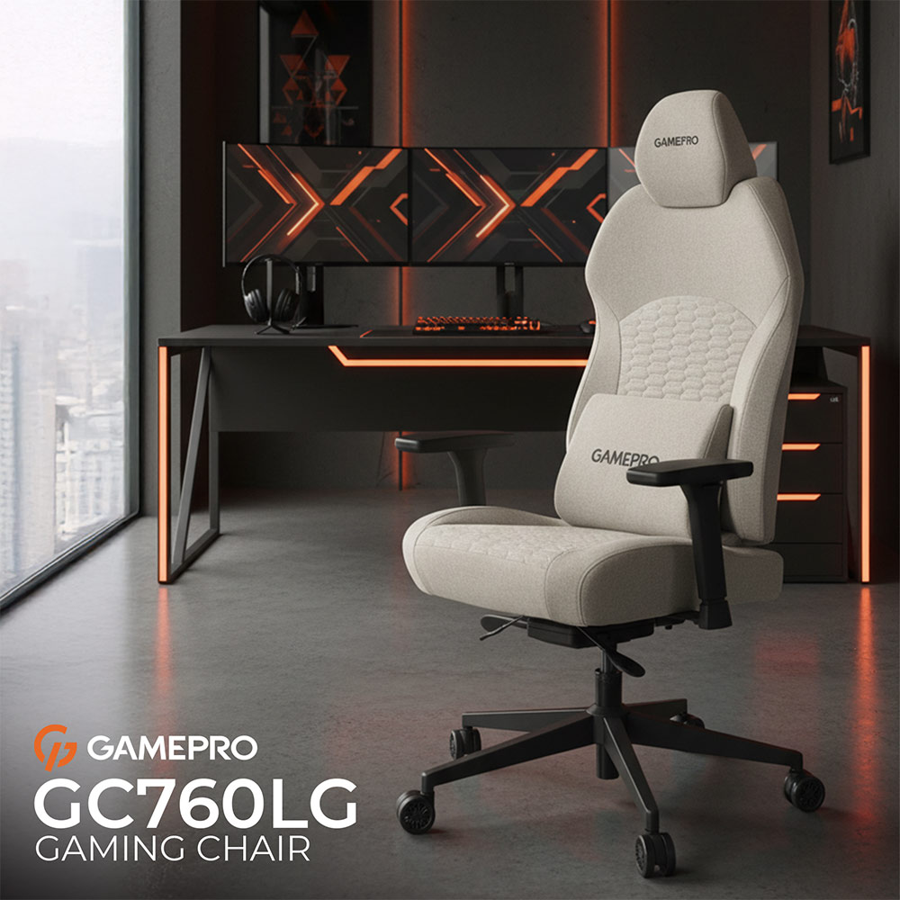 В Украине Кресло GAMEPRO GC760LG Light Grey Fabric