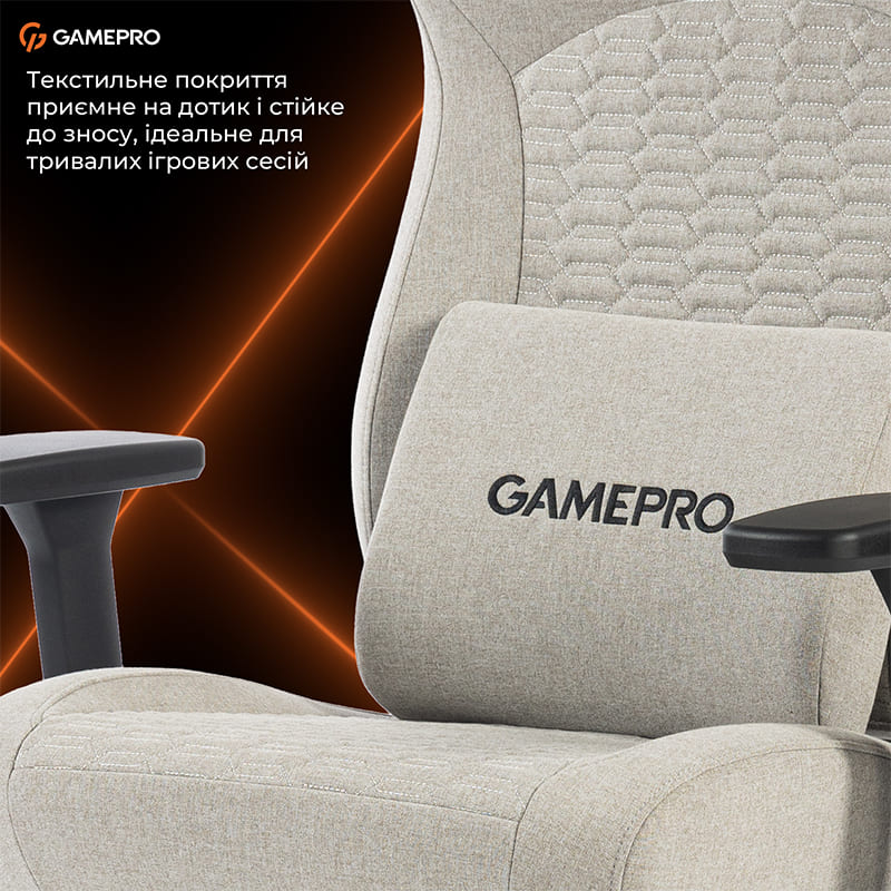 В Украине Кресло GAMEPRO GC760LG Light Grey Fabric
