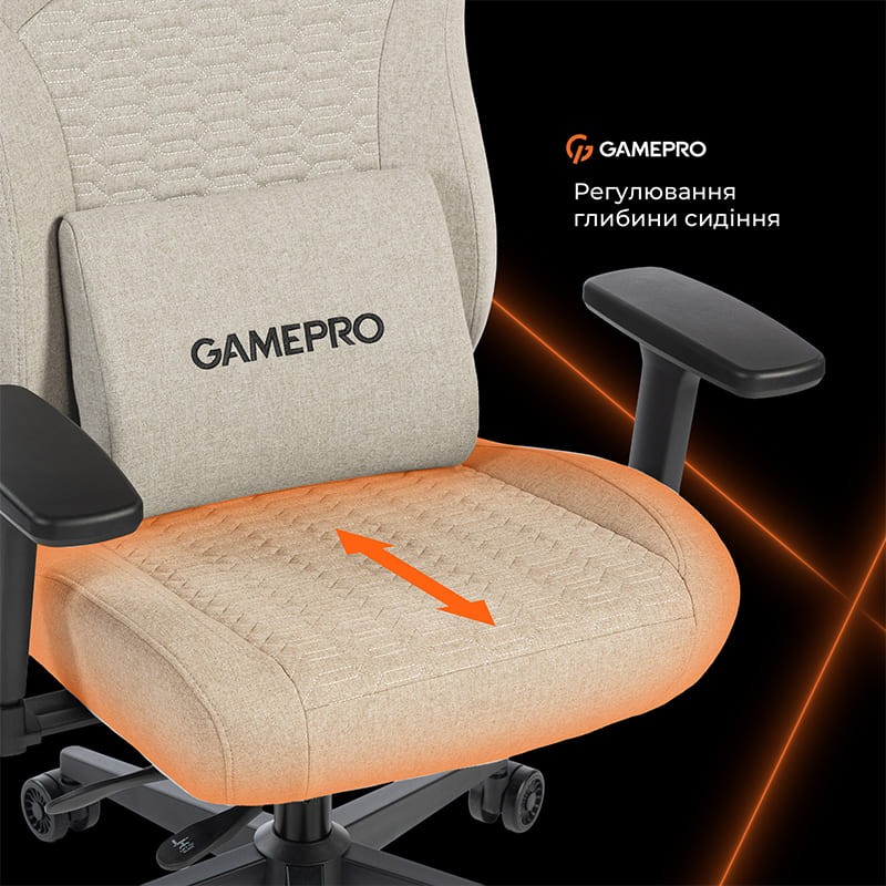 Фото 17 Кресло GAMEPRO GC760LG Light Grey Fabric
