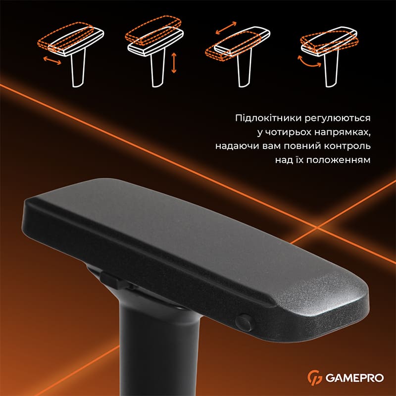 Фото 15 Крісло GAMEPRO GC775B Black Fabric