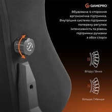 Крісло GAMEPRO GC775B Black Fabric