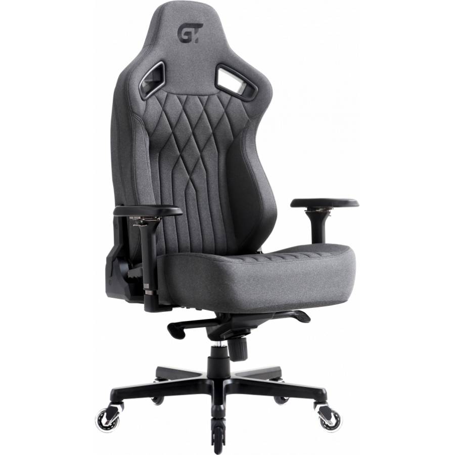 Кресло GT RACER X-0732 Fabric Gray XL Дополнительно 4D подлокотники