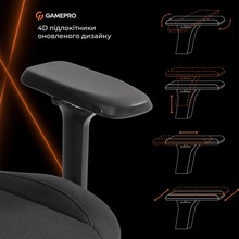 Крісло GAMEPRO GC925B Black Fabric
