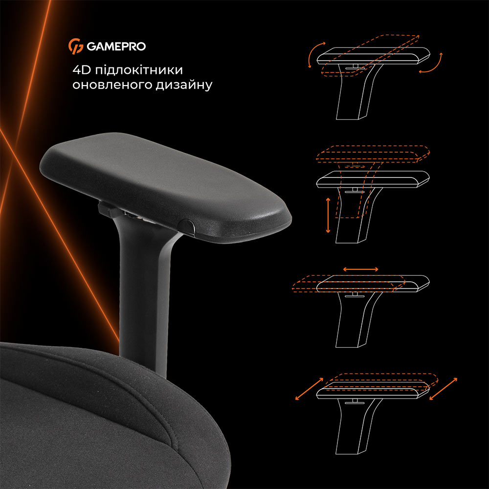 Фото 14 Кресло GAMEPRO GC925B Black Fabric