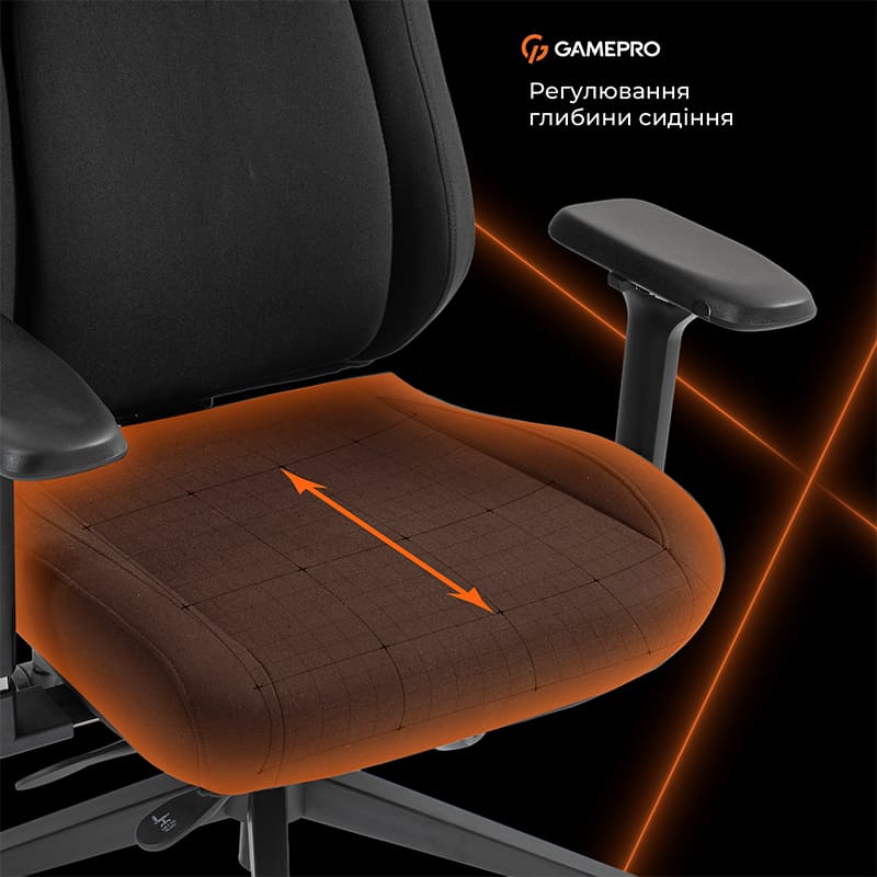 У Фокстрот Крісло GAMEPRO GC925B Black Fabric