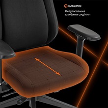 Крісло GAMEPRO GC925B Black Fabric