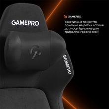 Крісло GAMEPRO GC925B Black Fabric