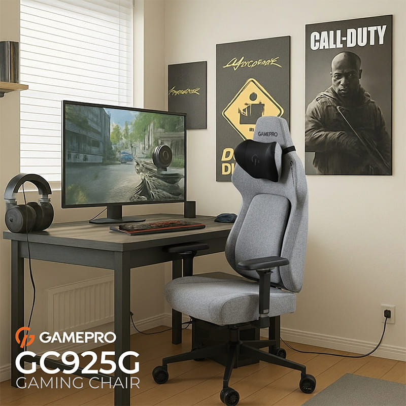 Фото 17 Крісло GAMEPRO GC925G Grey Fabric