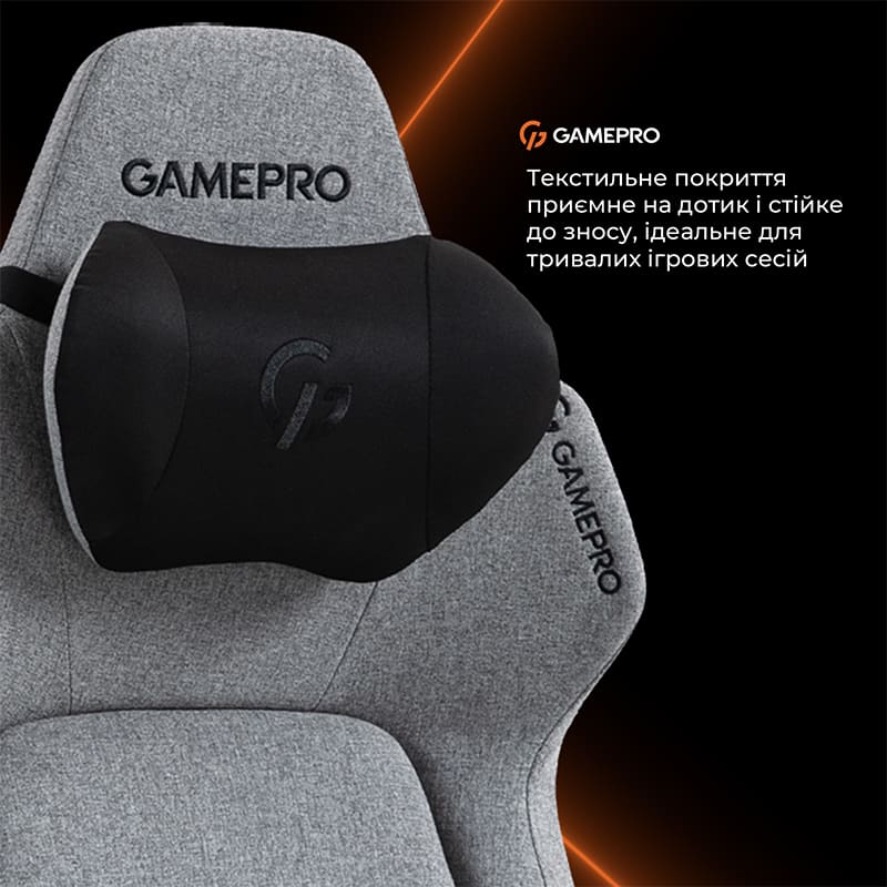 Огляд Крісло GAMEPRO GC925G Grey Fabric